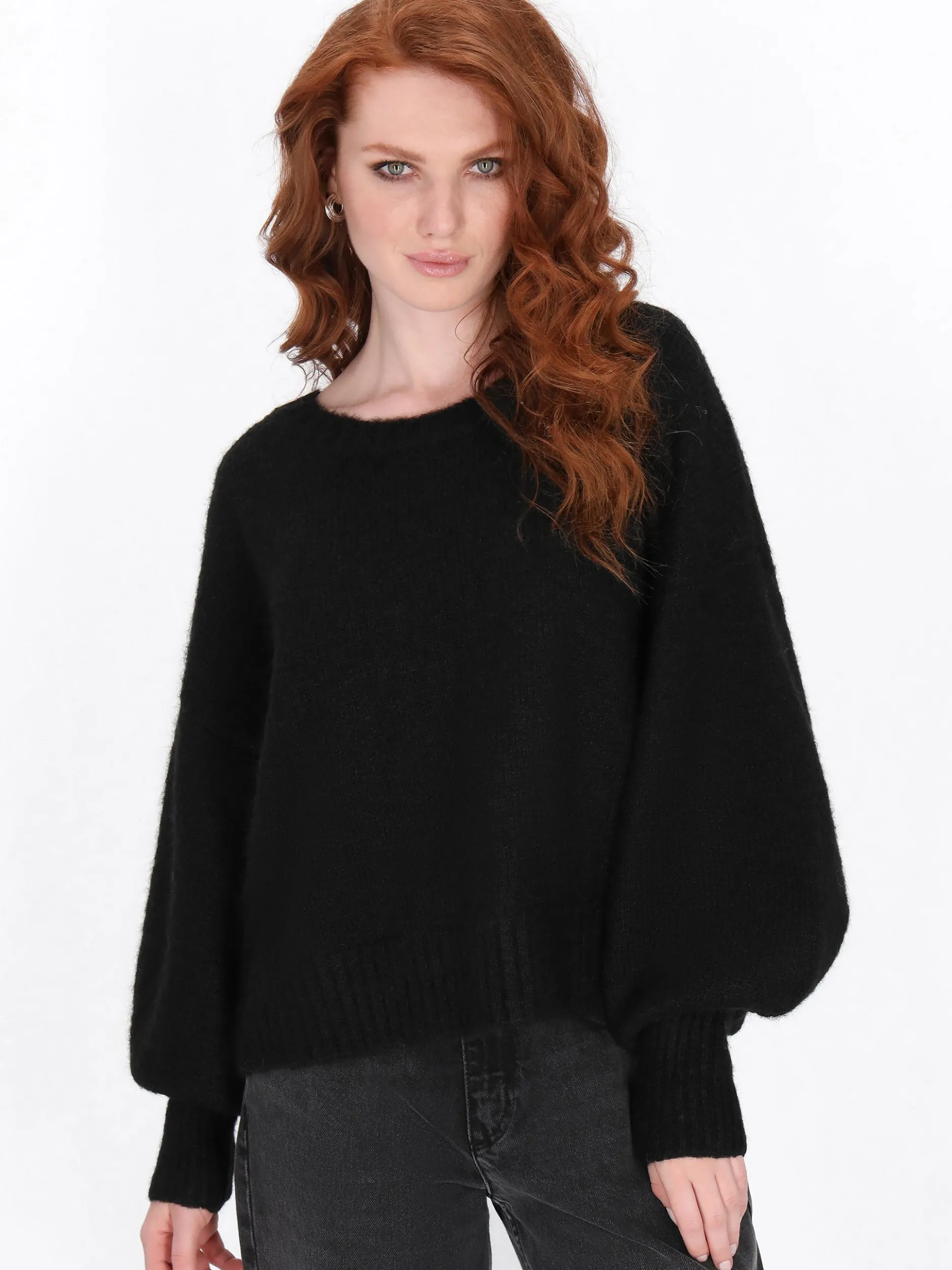 Dreimaster Damen Pullover in schwarz