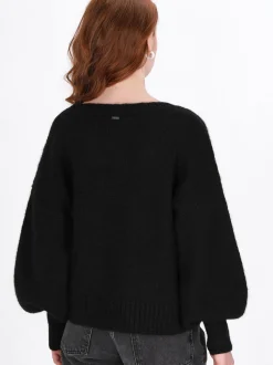 Dreimaster Damen Pullover in schwarz