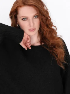 Dreimaster Damen Pullover in schwarz