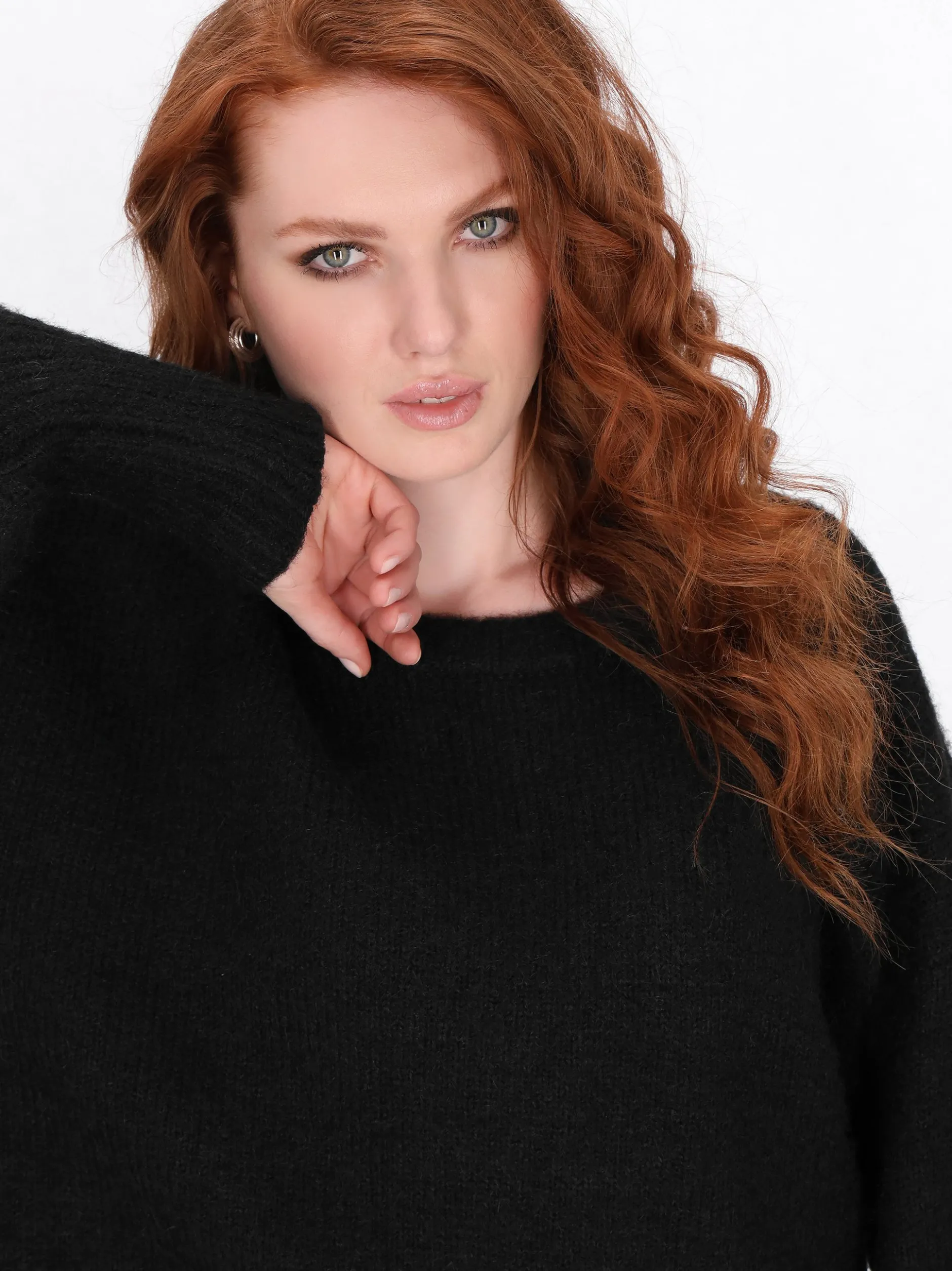 Dreimaster Damen Pullover in schwarz
