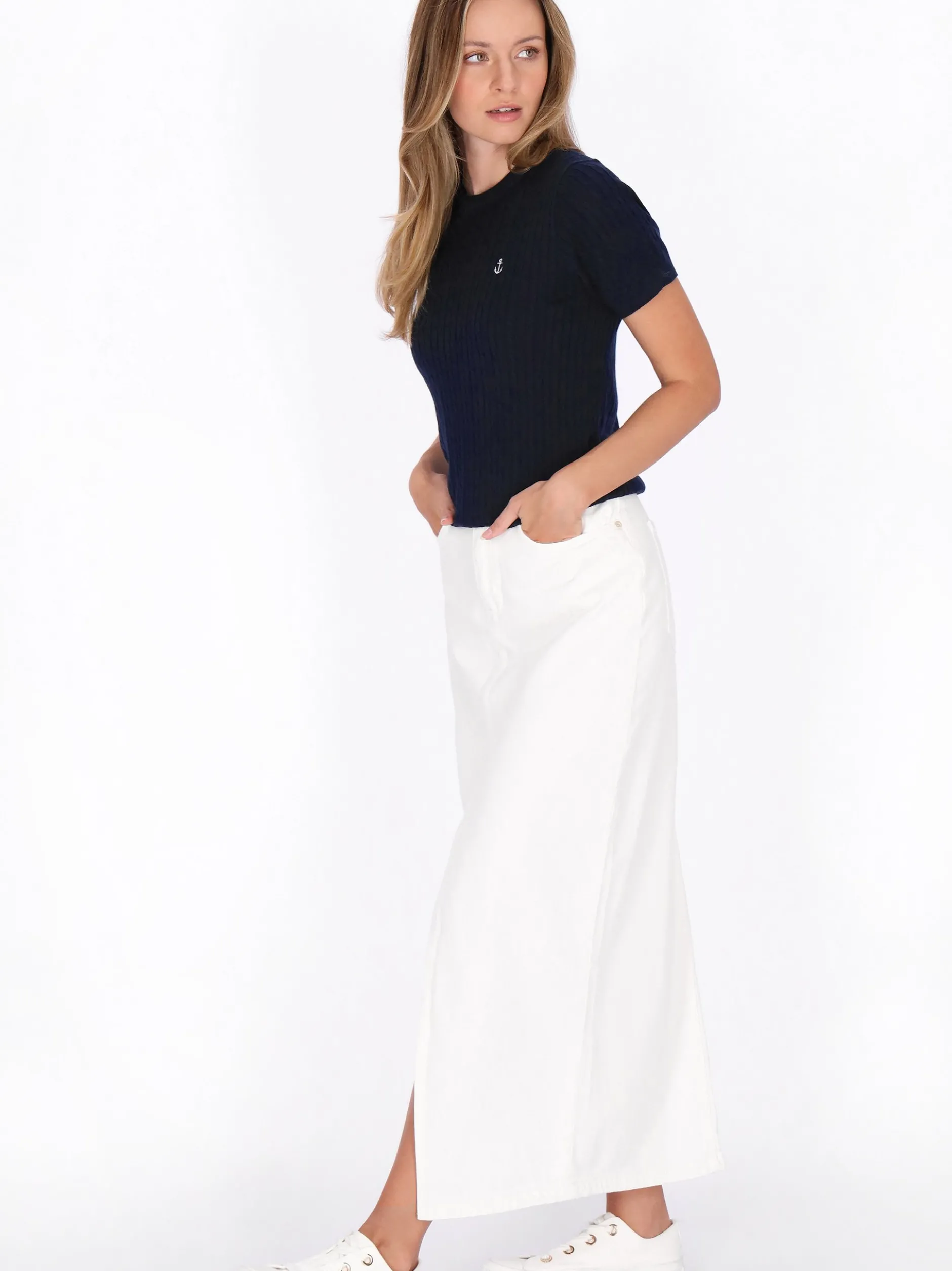 Dreimaster Damen Pullover in marine