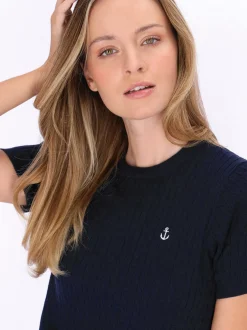 Dreimaster Damen Pullover in marine