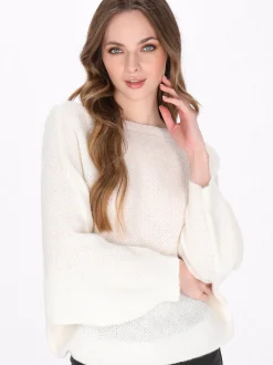 Dreimaster Damen Pullover in weiß