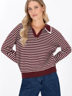 Dreimaster Damen Pullover in rot