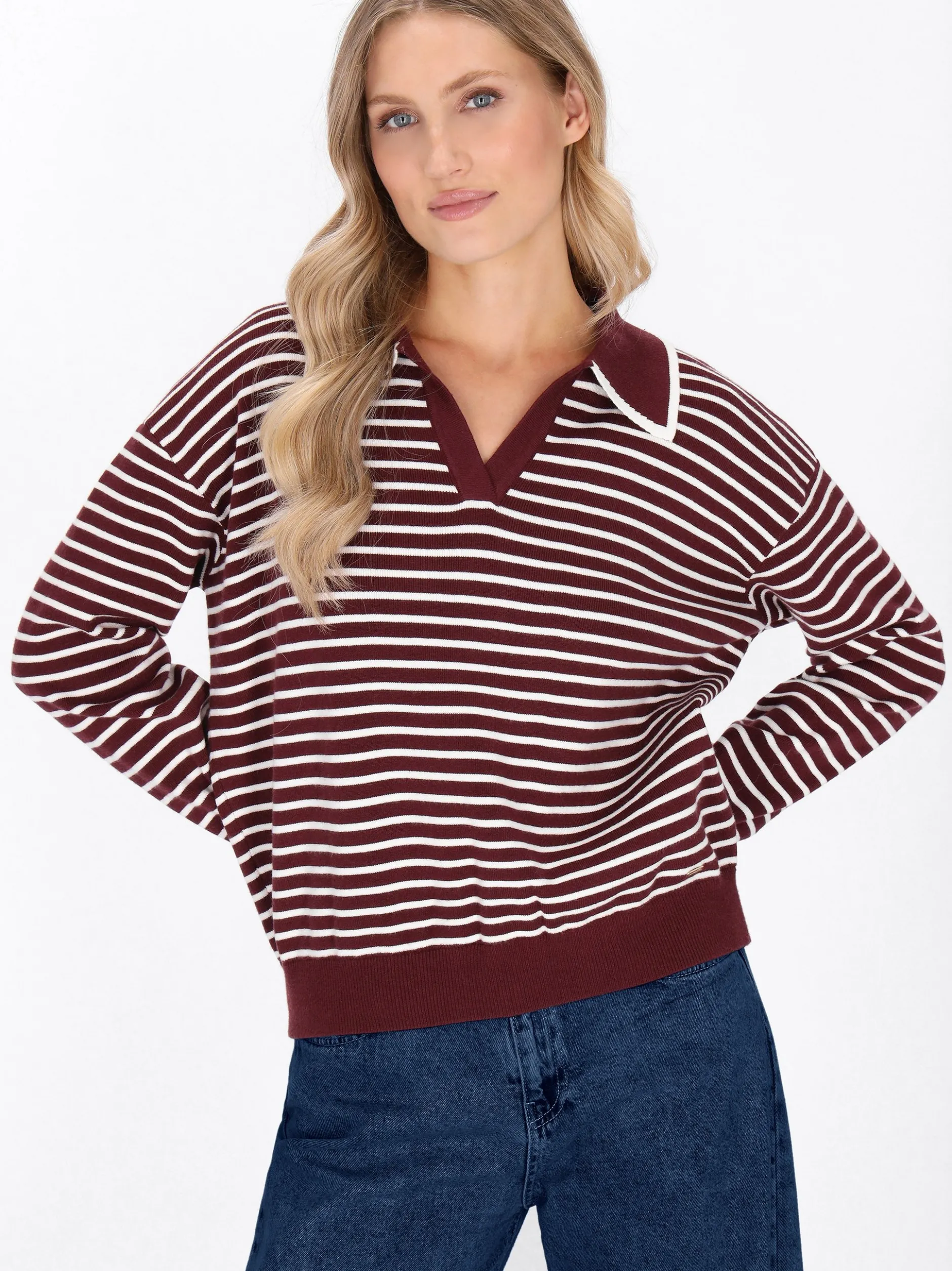 Dreimaster Damen Pullover in rot