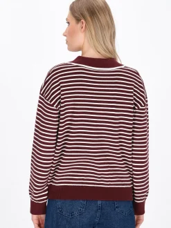 Dreimaster Damen Pullover in rot