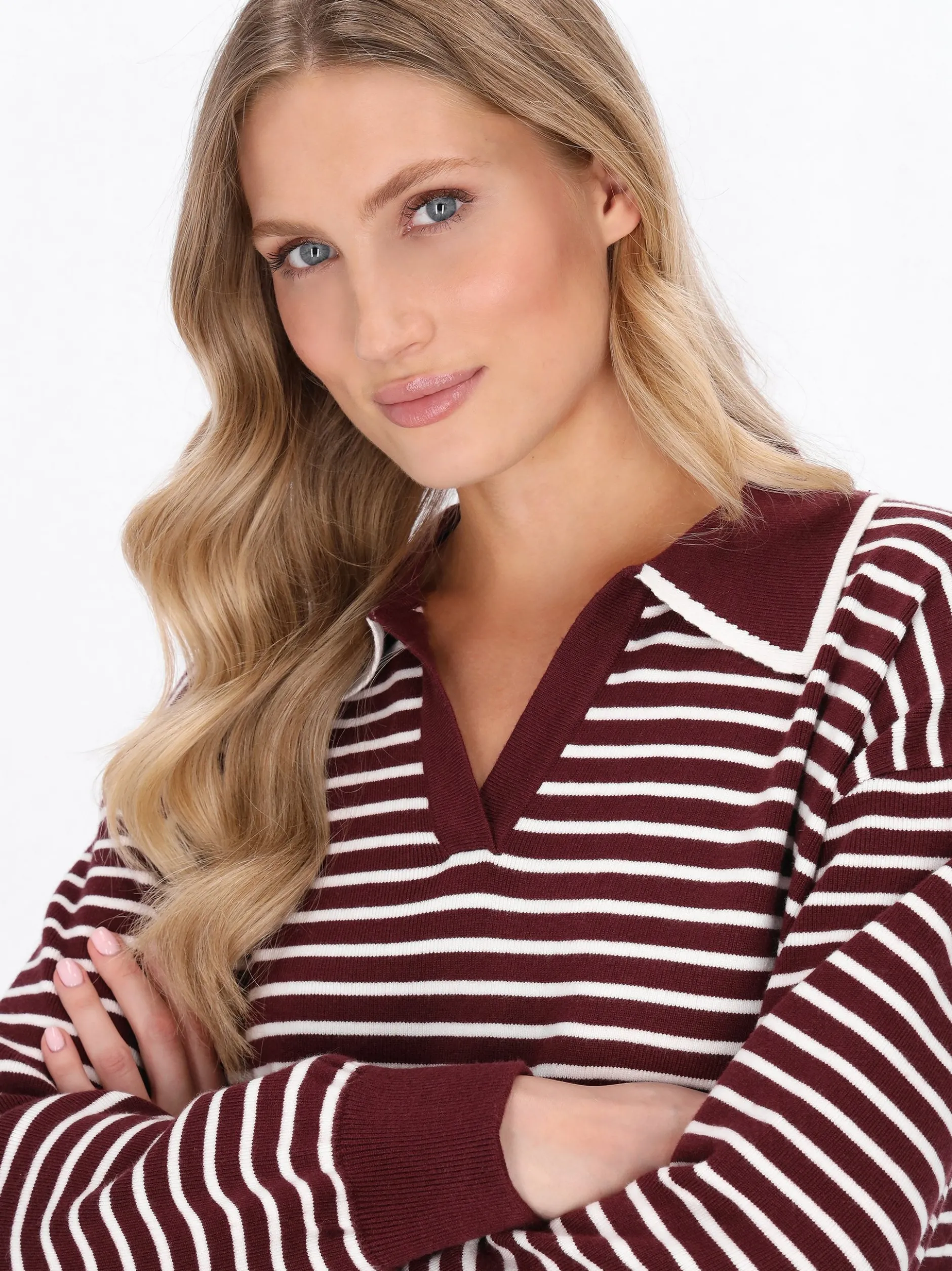 Dreimaster Damen Pullover in rot