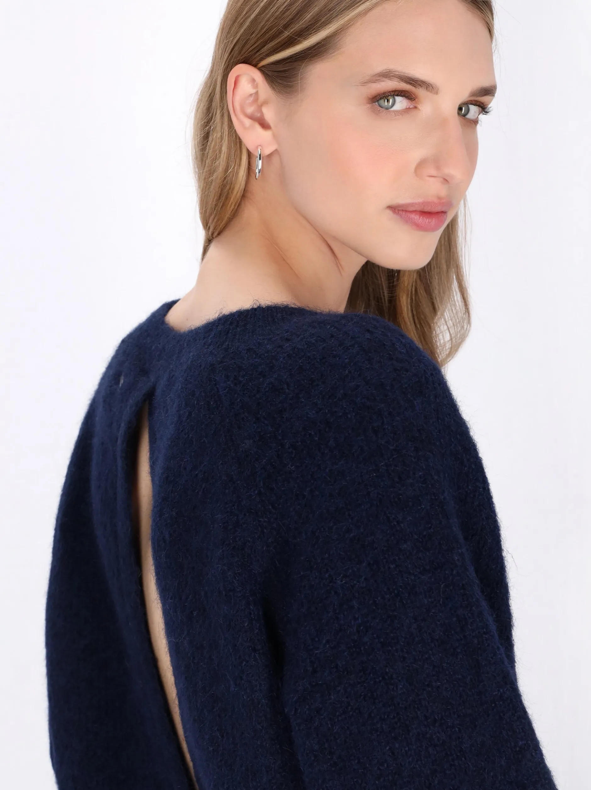 Dreimaster Damen Pullover in marine