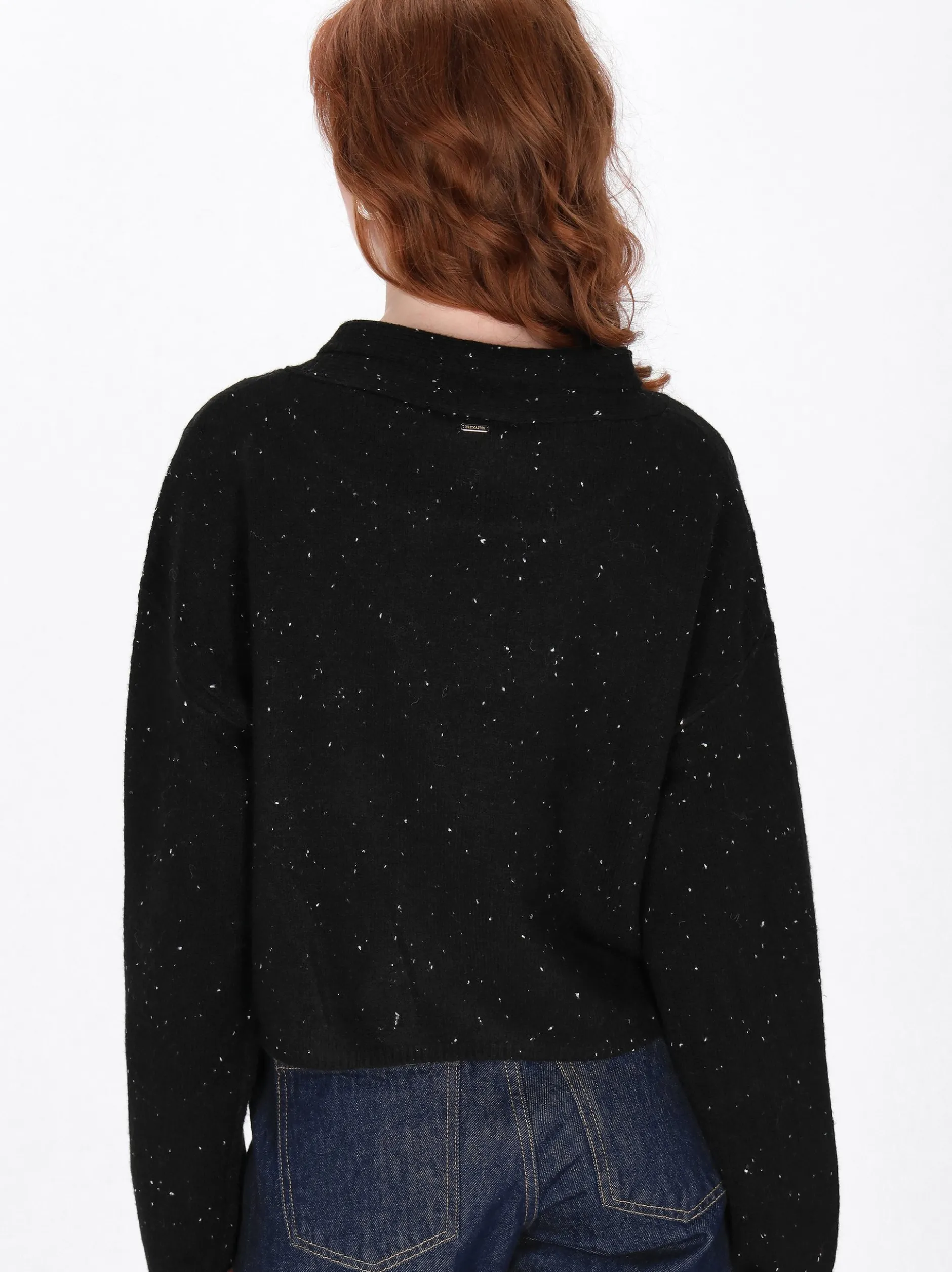Dreimaster Damen Pullover in schwarz