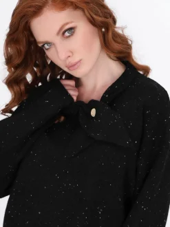 Dreimaster Damen Pullover in schwarz