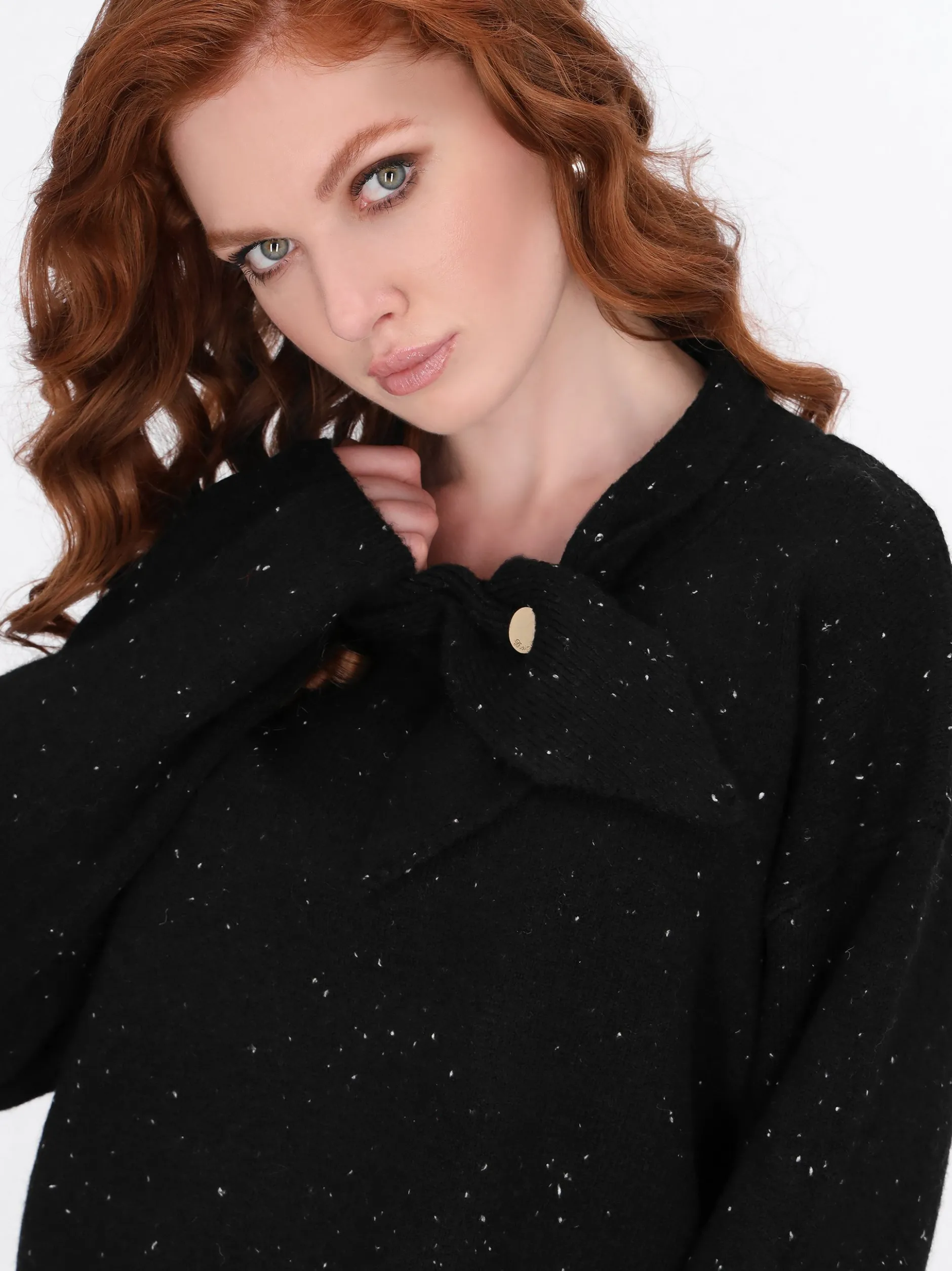Dreimaster Damen Pullover in schwarz