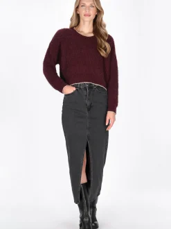 Dreimaster Damen Pullover in bordeaux