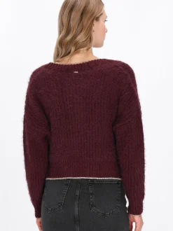 Dreimaster Damen Pullover in bordeaux