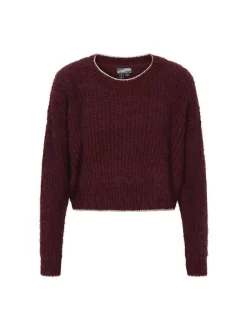 Dreimaster Damen Pullover in bordeaux