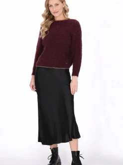 Dreimaster Damen Pullover in bordeaux