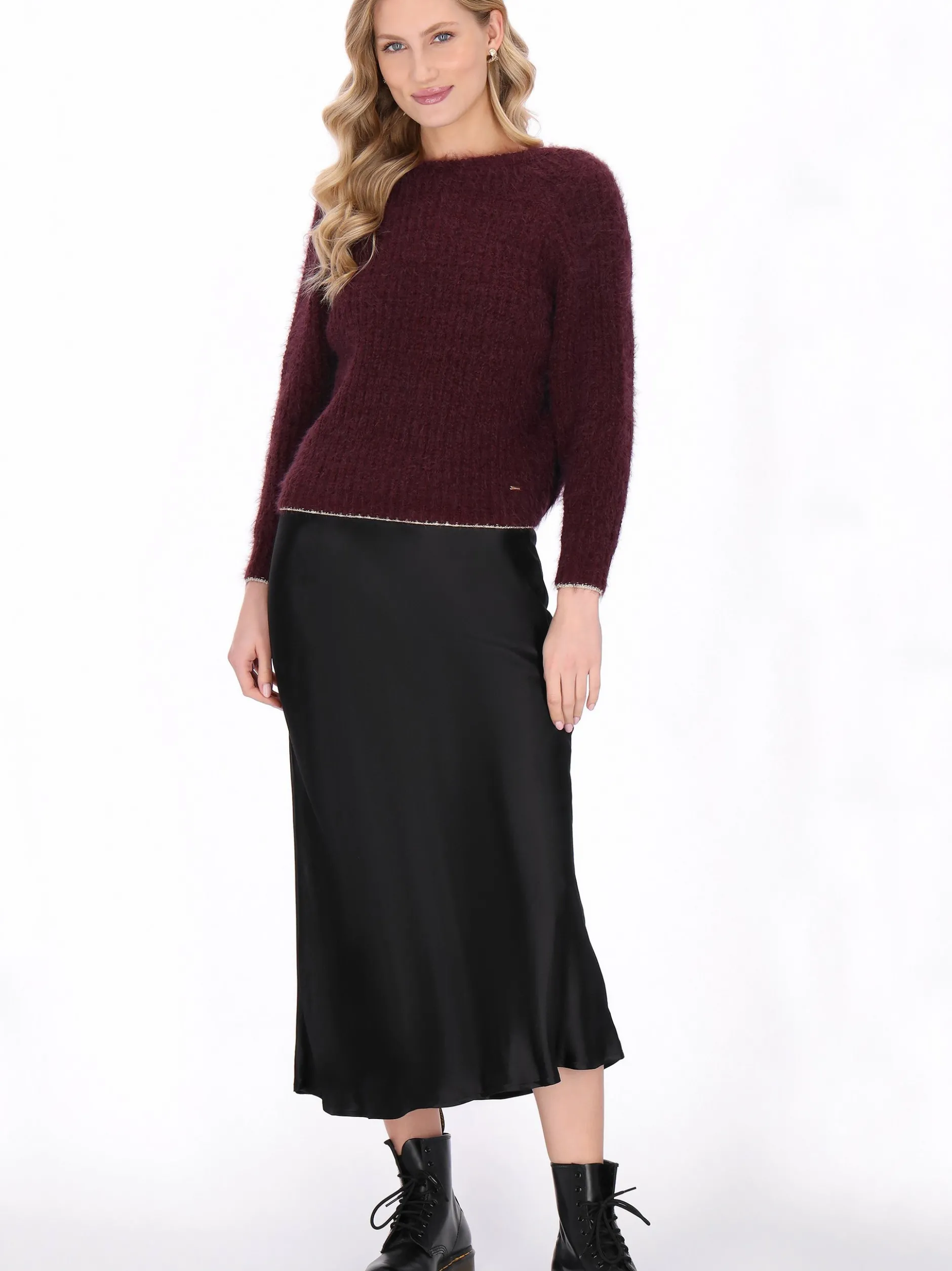 Dreimaster Damen Pullover in bordeaux
