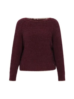 Dreimaster Damen Pullover in bordeaux