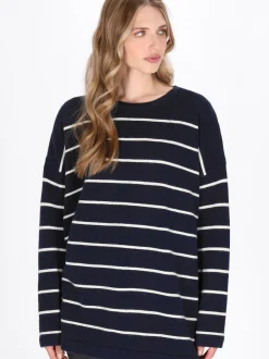 Dreimaster Damen Pullover in marine