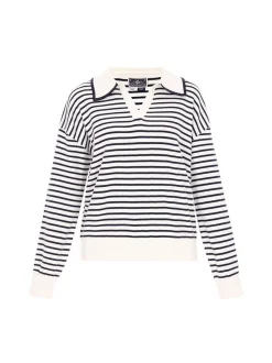 Dreimaster Damen Pullover in weiß