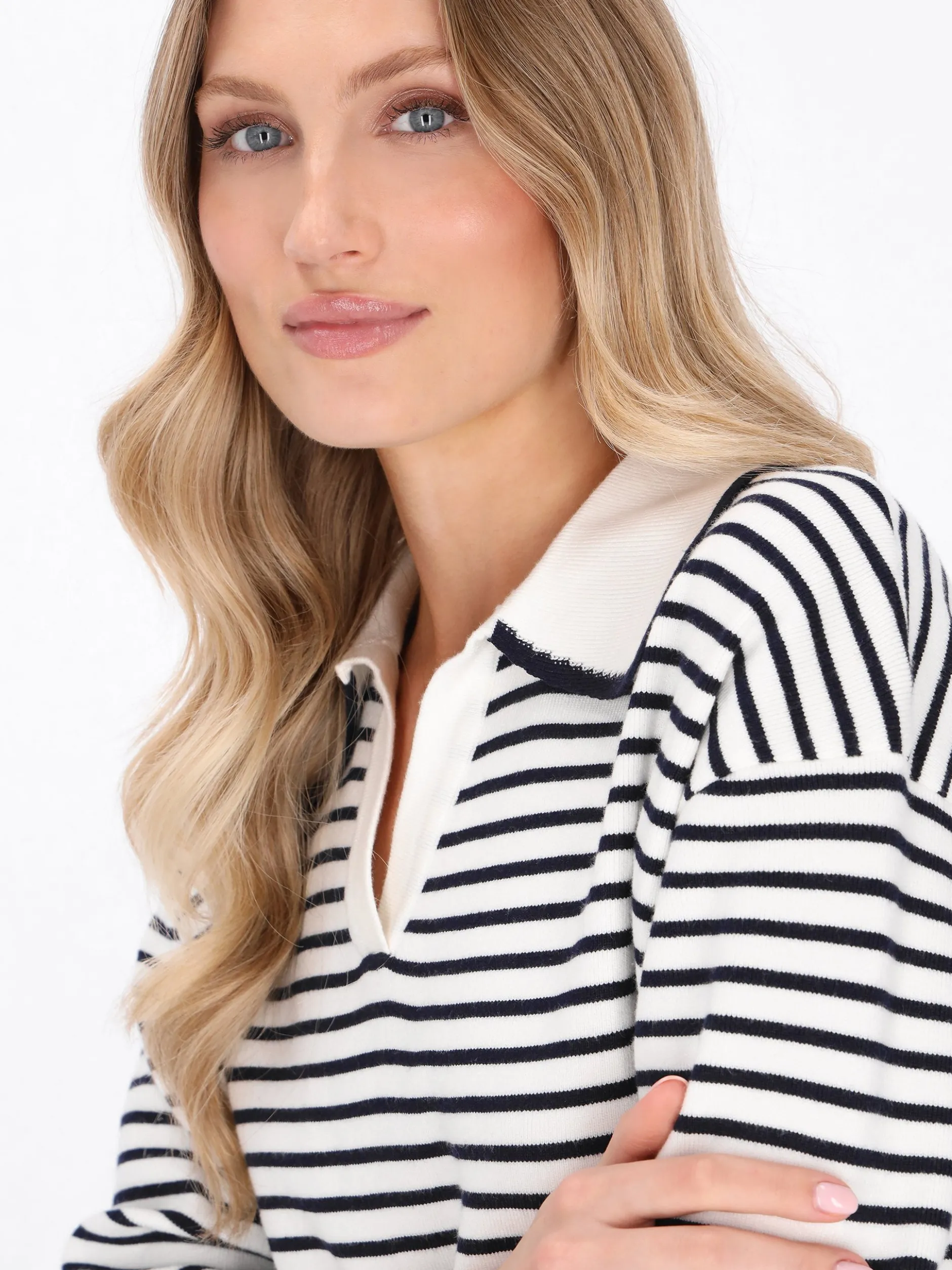 Dreimaster Damen Pullover in weiß