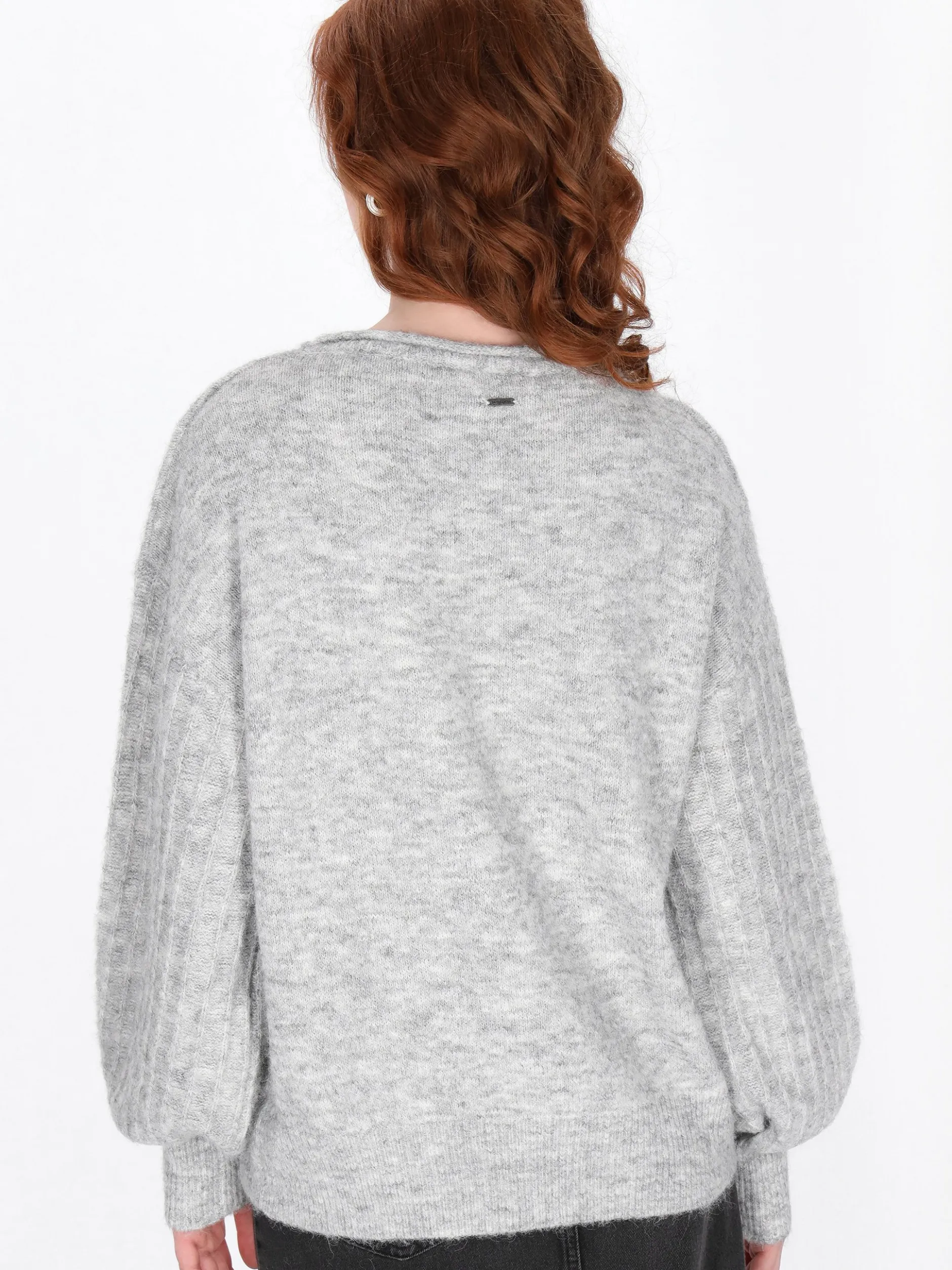 Dreimaster Damen Pullover in grau