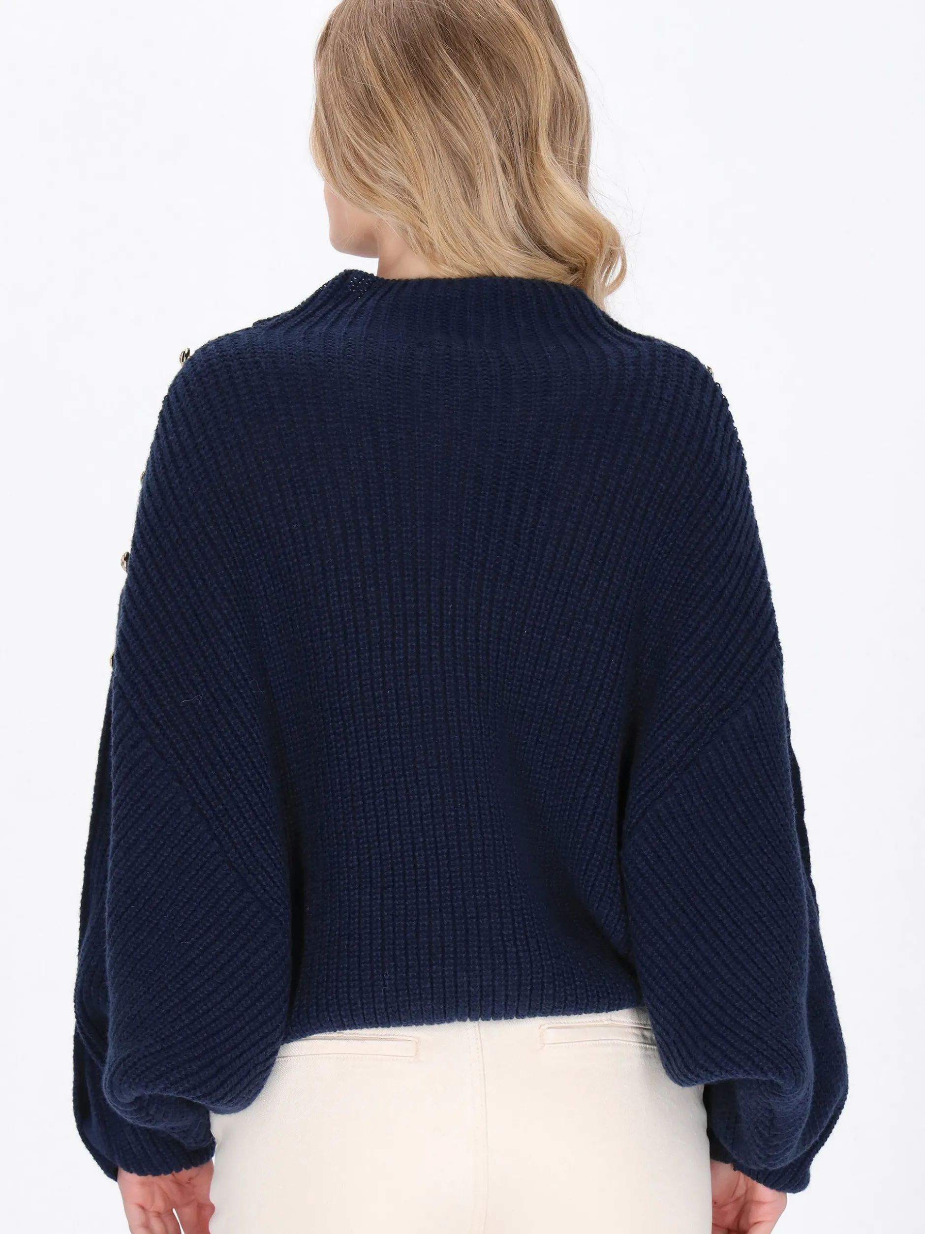 Dreimaster Damen Pullover in marine