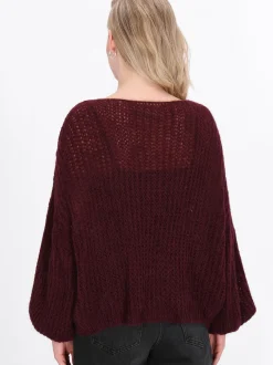 Dreimaster Damen Pullover in bordeaux