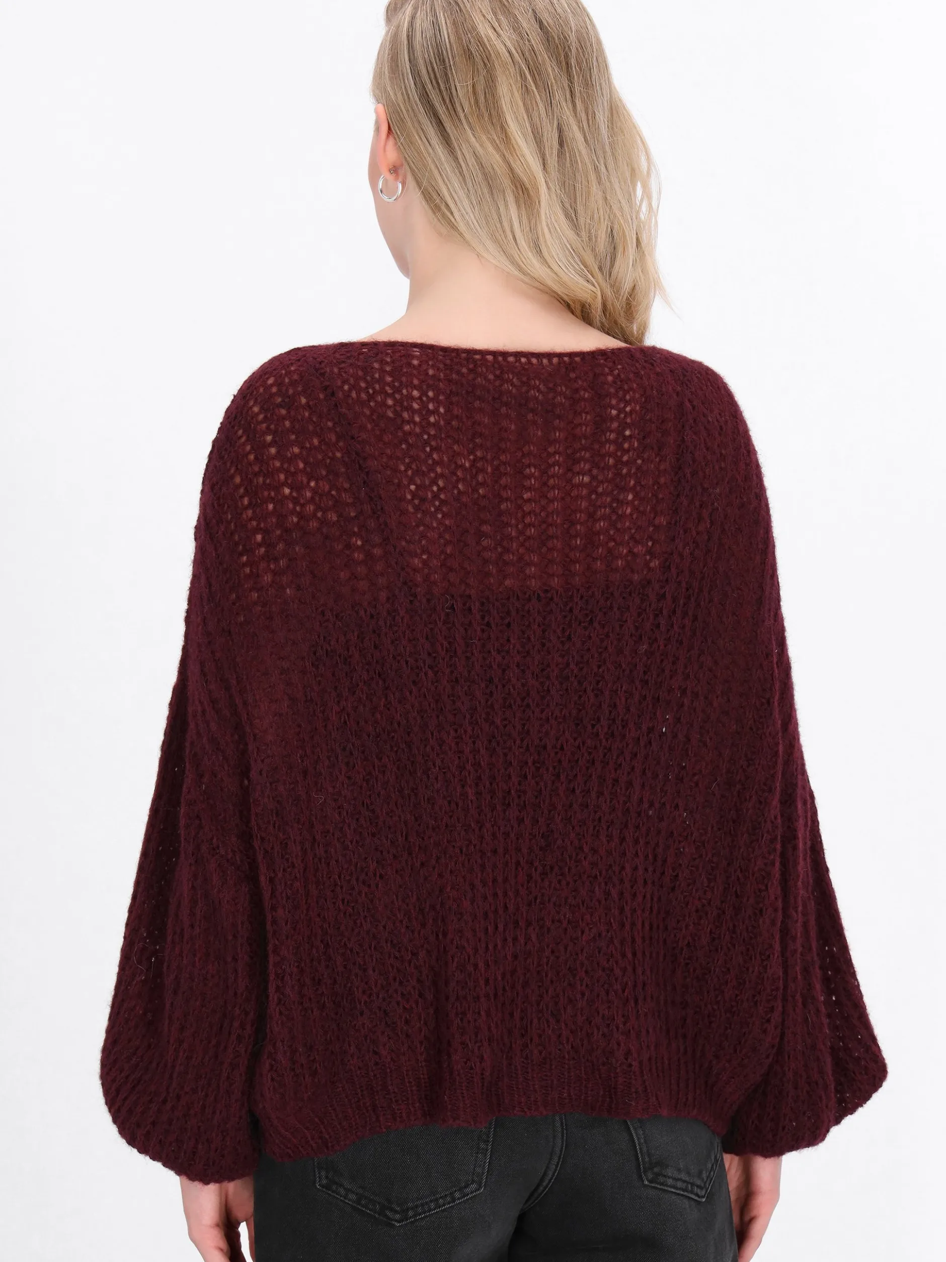 Dreimaster Damen Pullover in bordeaux