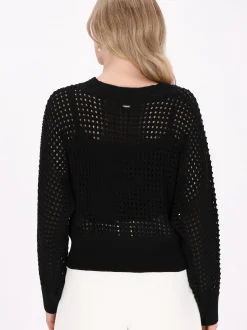 Dreimaster Damen Pullover in schwarz