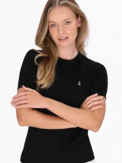 Dreimaster Damen Pullover in schwarz