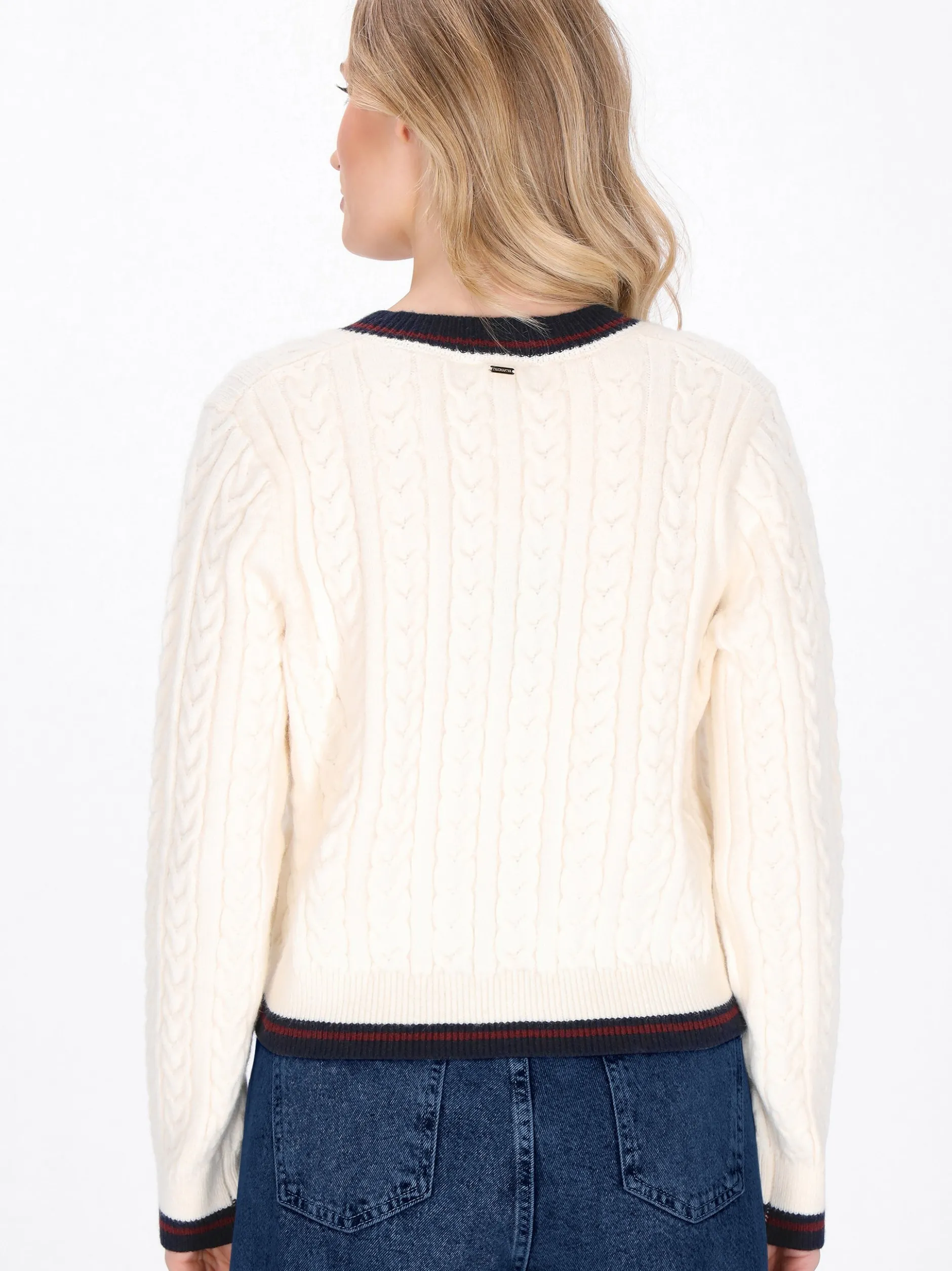 Dreimaster Damen Pullover in ecru