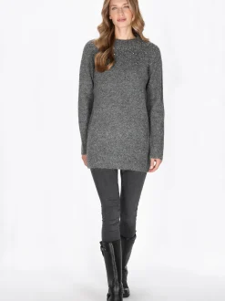 Dreimaster Damen Pullover in grau