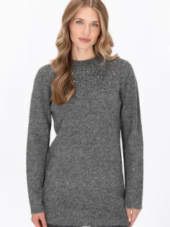 Dreimaster Damen Pullover in grau