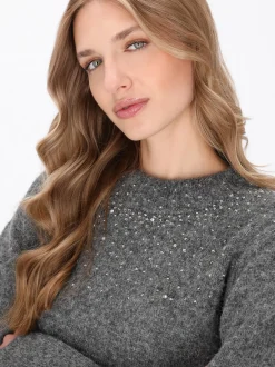 Dreimaster Damen Pullover in grau