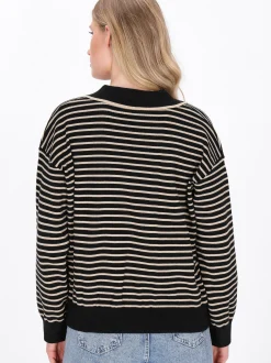 Dreimaster Damen Pullover in schwarz