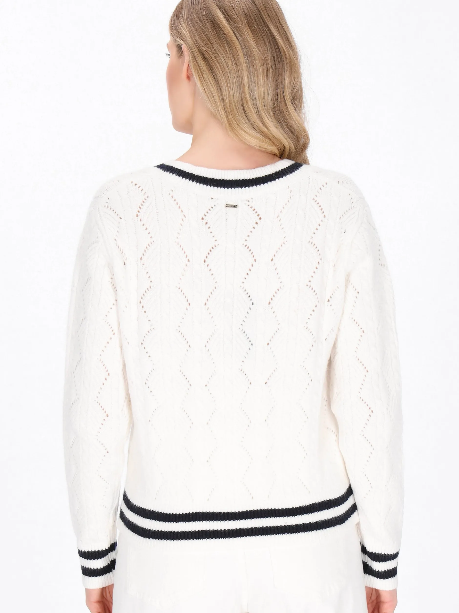 Dreimaster Damen Pullover in weiß