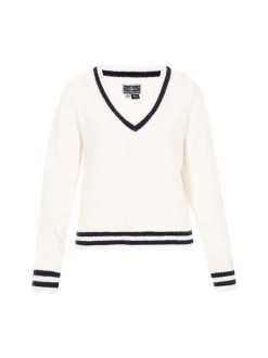 Dreimaster Damen Pullover in weiß