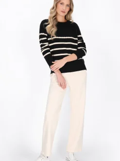 Dreimaster Damen Pullover in schwarz