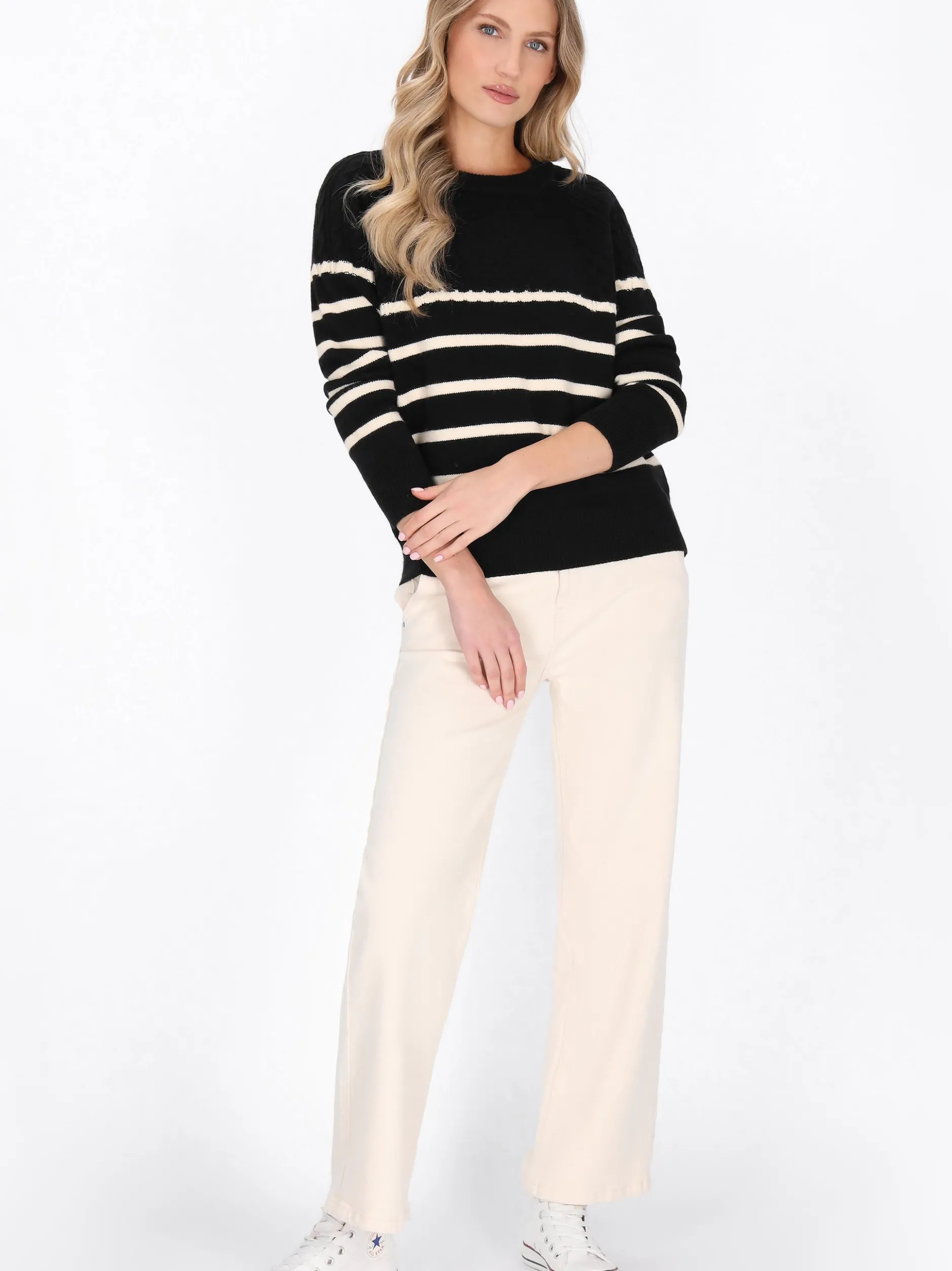 Dreimaster Damen Pullover in schwarz