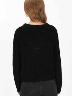 Dreimaster Damen Pullover in schwarz