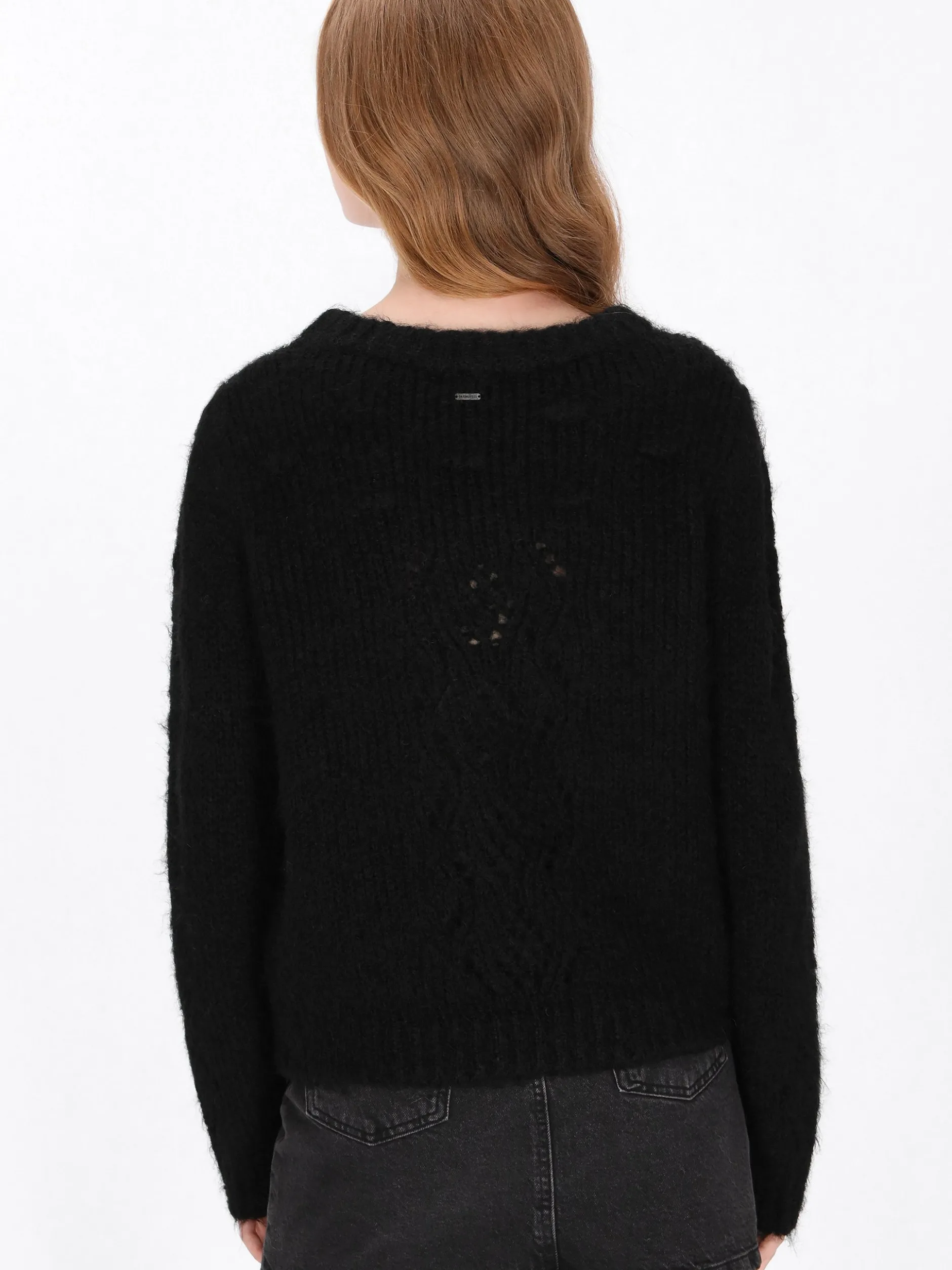 Dreimaster Damen Pullover in schwarz