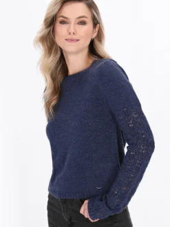 Dreimaster Damen Pullover in marine