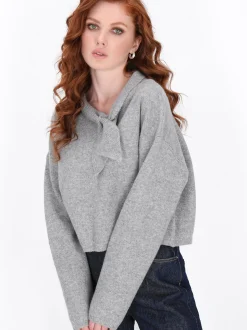 Dreimaster Damen Pullover in grau