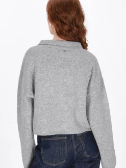Dreimaster Damen Pullover in grau