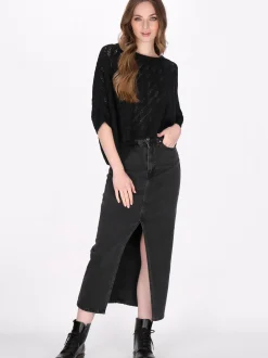 Dreimaster Damen Pullover in schwarz