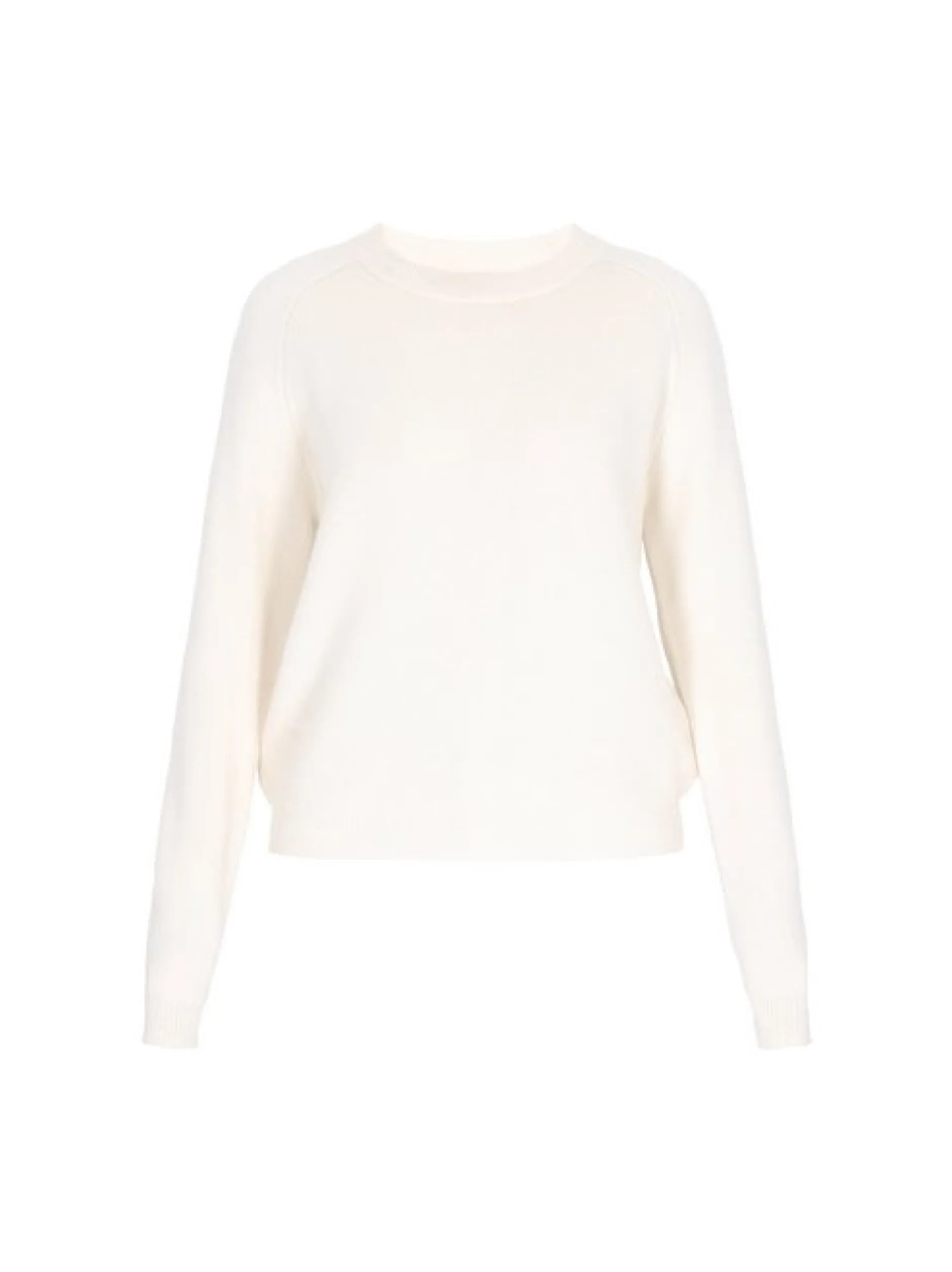 Dreimaster Damen Pullover in weiß - Ausschnitt: Rundhals