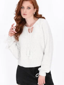 Dreimaster Damen Pullover in weiß