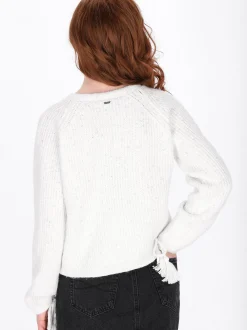 Dreimaster Damen Pullover in weiß