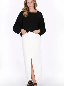 Dreimaster Damen Pullover in schwarz