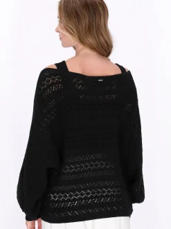 Dreimaster Damen Pullover in schwarz